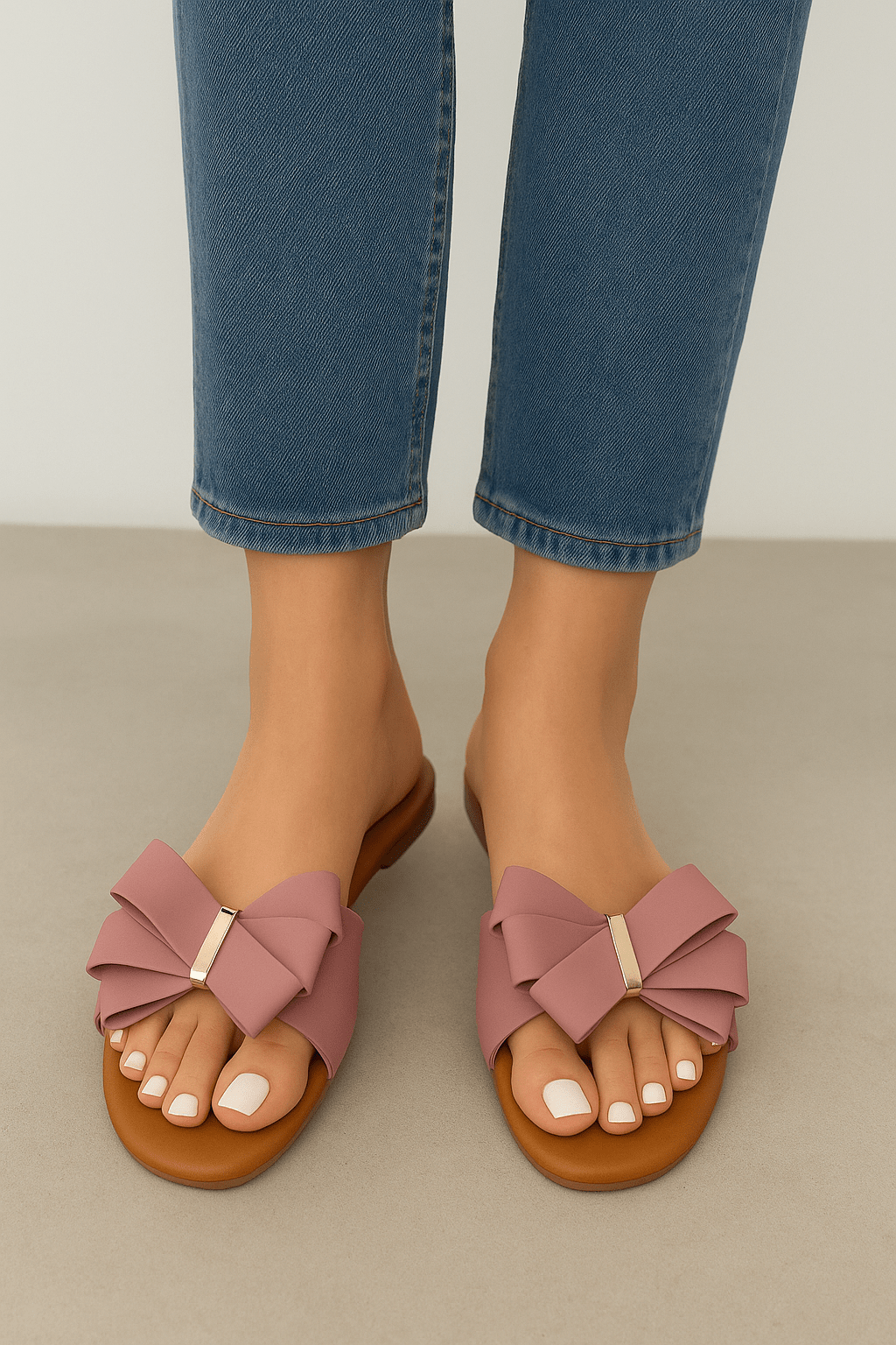 Bow Tie Slippers for Girls