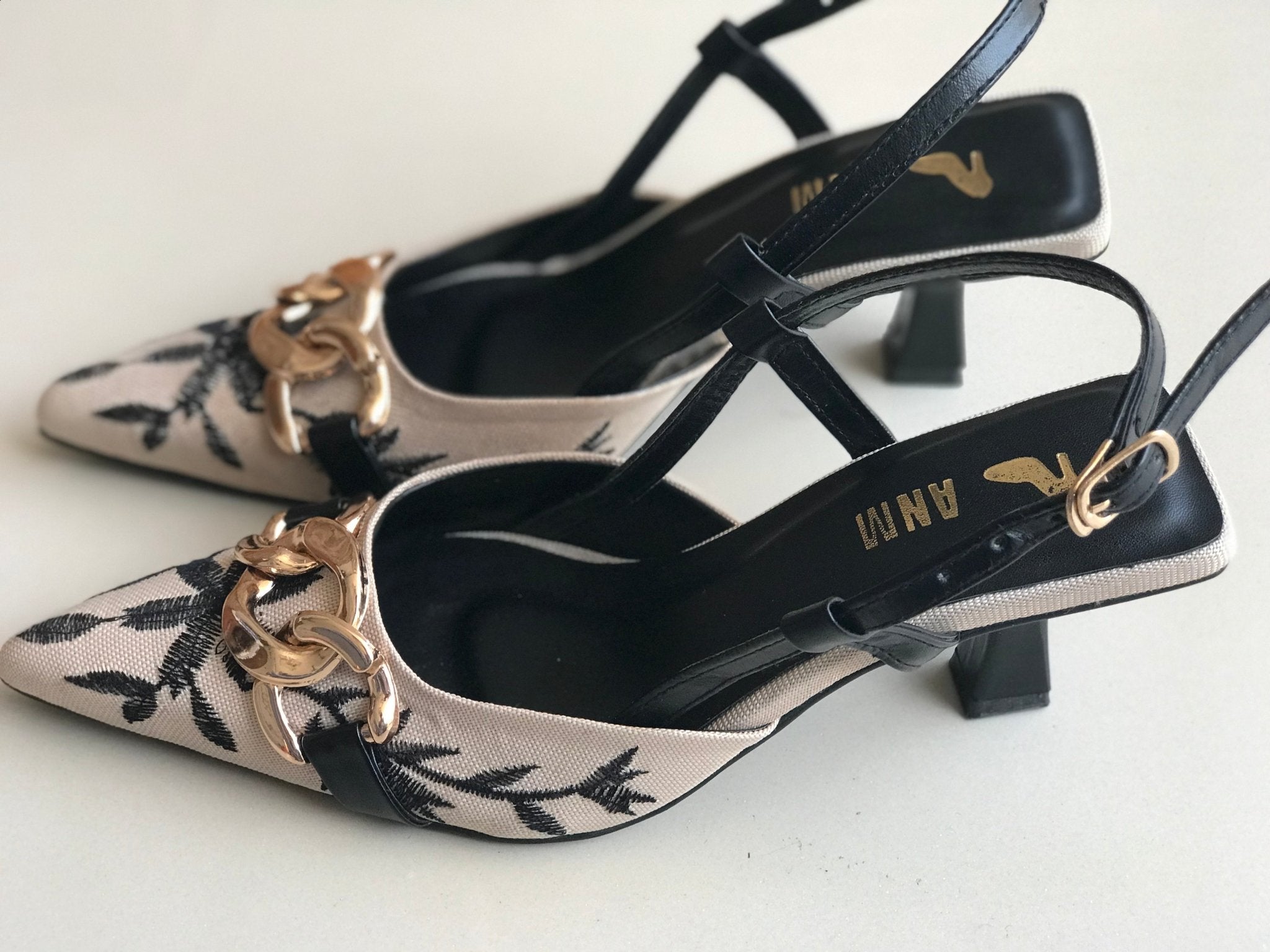 Luxury Floral Embroideries Heels for Women
